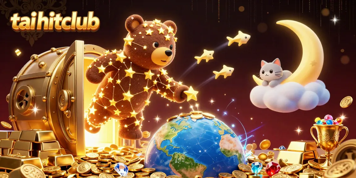 Experience the thrill at tai hitclub with a dazzling display of coins, treasures, and vibrant characters.